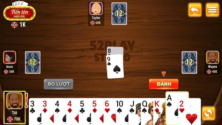 Tien len mien Nam doi thuong online game bai de kiem tien nhat